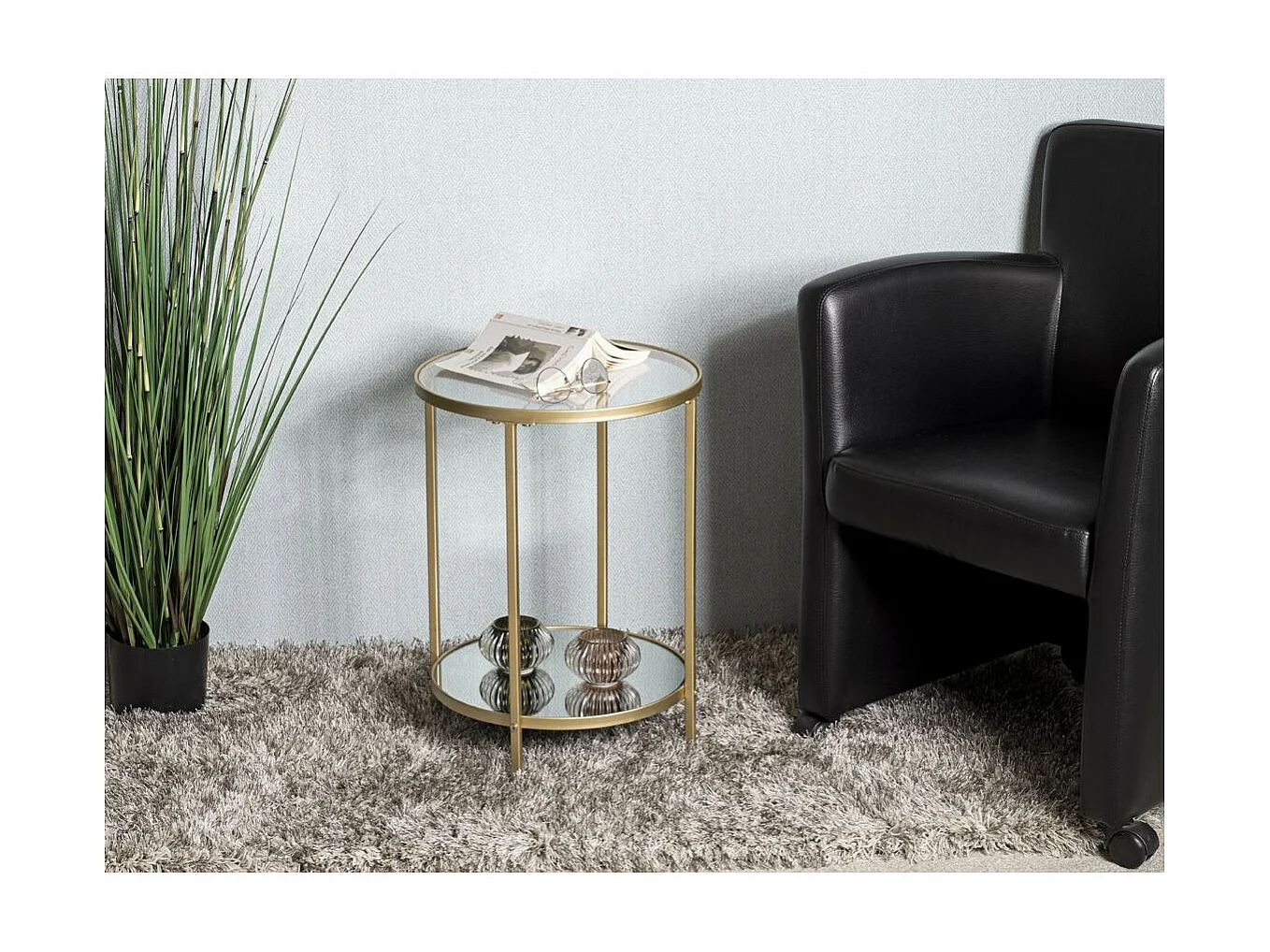 Table d'Appoint Design "Timana" 55cm Or