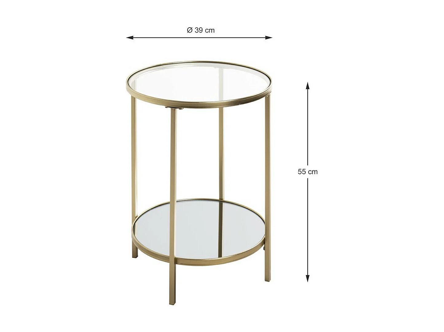 Table d'Appoint Design "Timana" 55cm Or