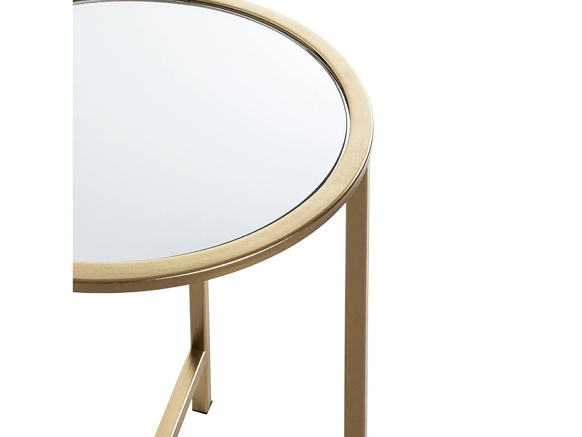 Table d'Appoint Design "Miroir" 53cm Or