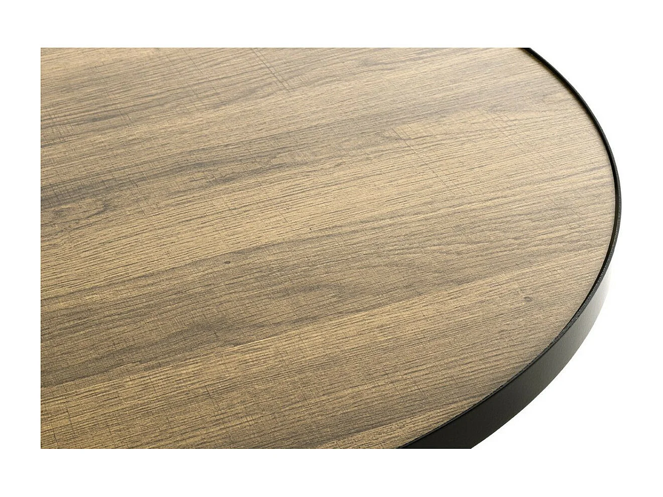 Table d'Appoint Design "Doliba" 52cm Noir & Chêne