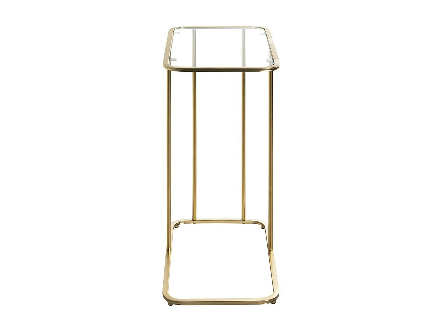 Table d'Appoint Design "Verre Trempé" 65cm Or