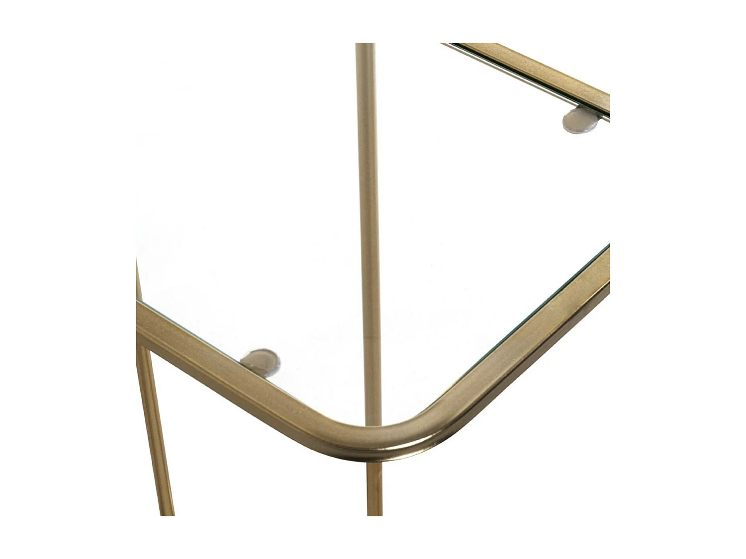 Table d'Appoint Design "Verre Trempé" 65cm Or