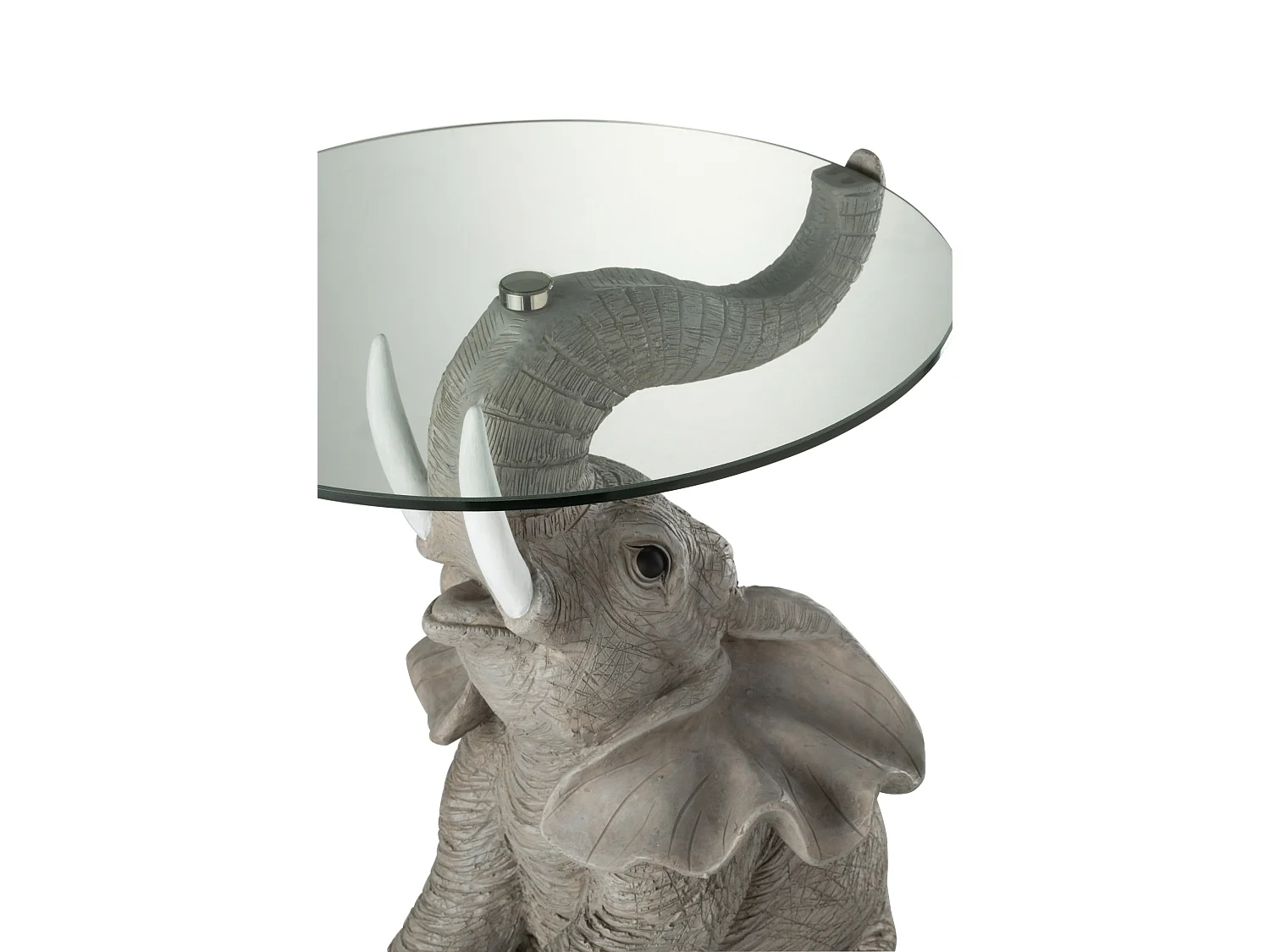 Table d'Appoint Design "Éléphant" 63cm Gris