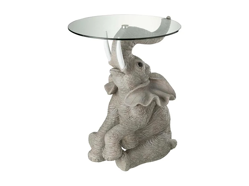 Table d'Appoint Design "Éléphant" 63cm Gris