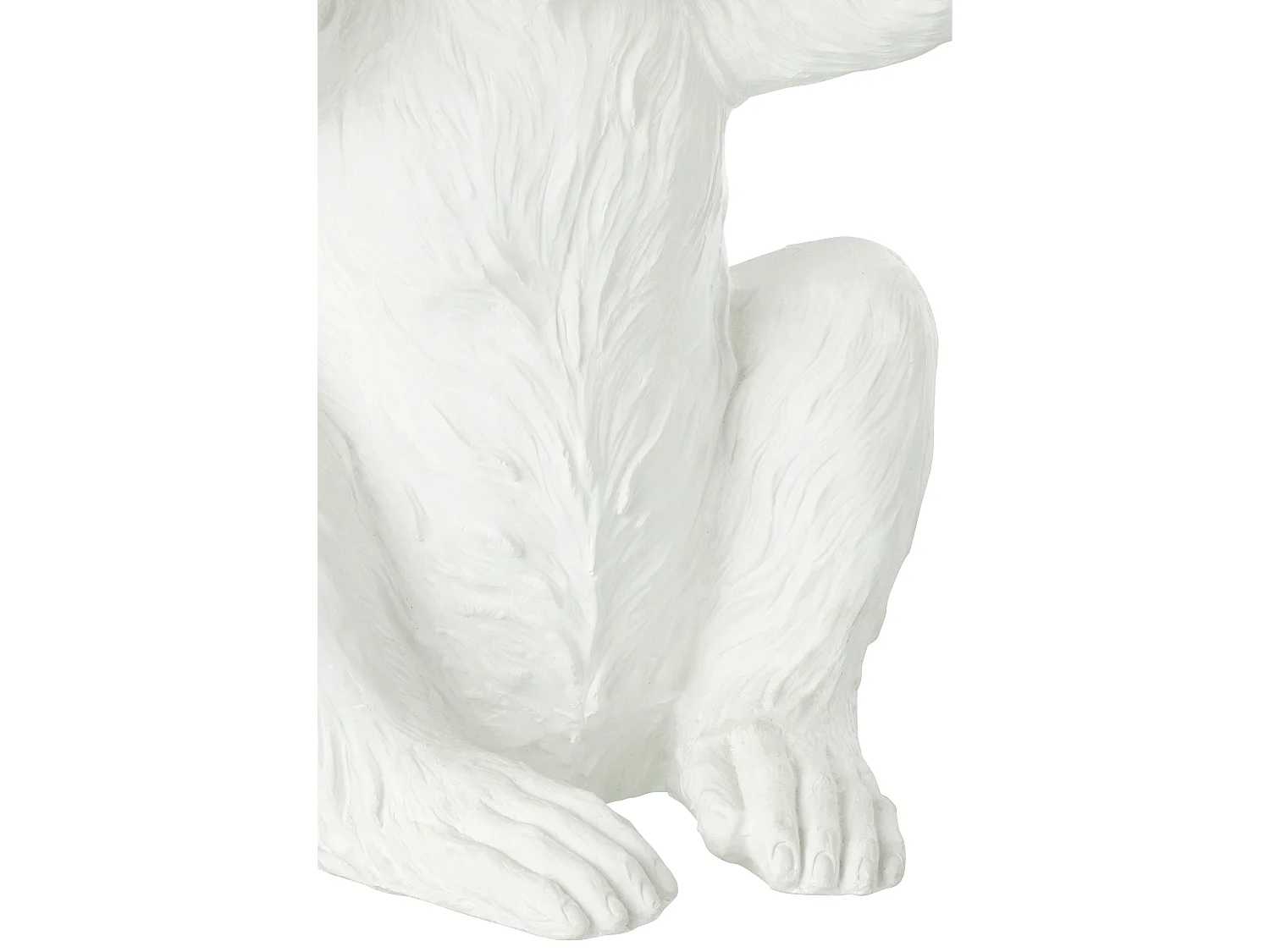 Table d'Appoint Design "Singe" 49cm Blanc