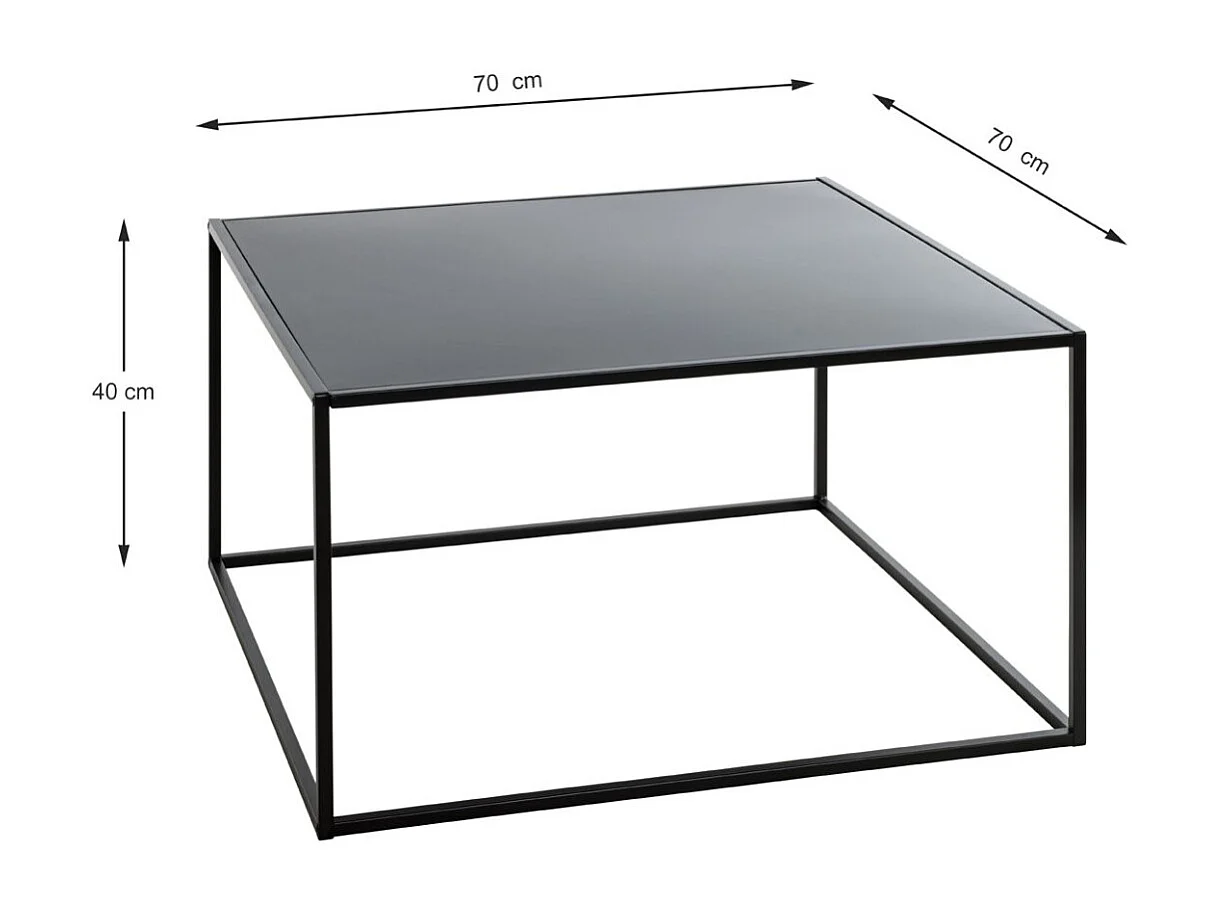 Table d'Appoint Design "Lirola" 70cm Noir