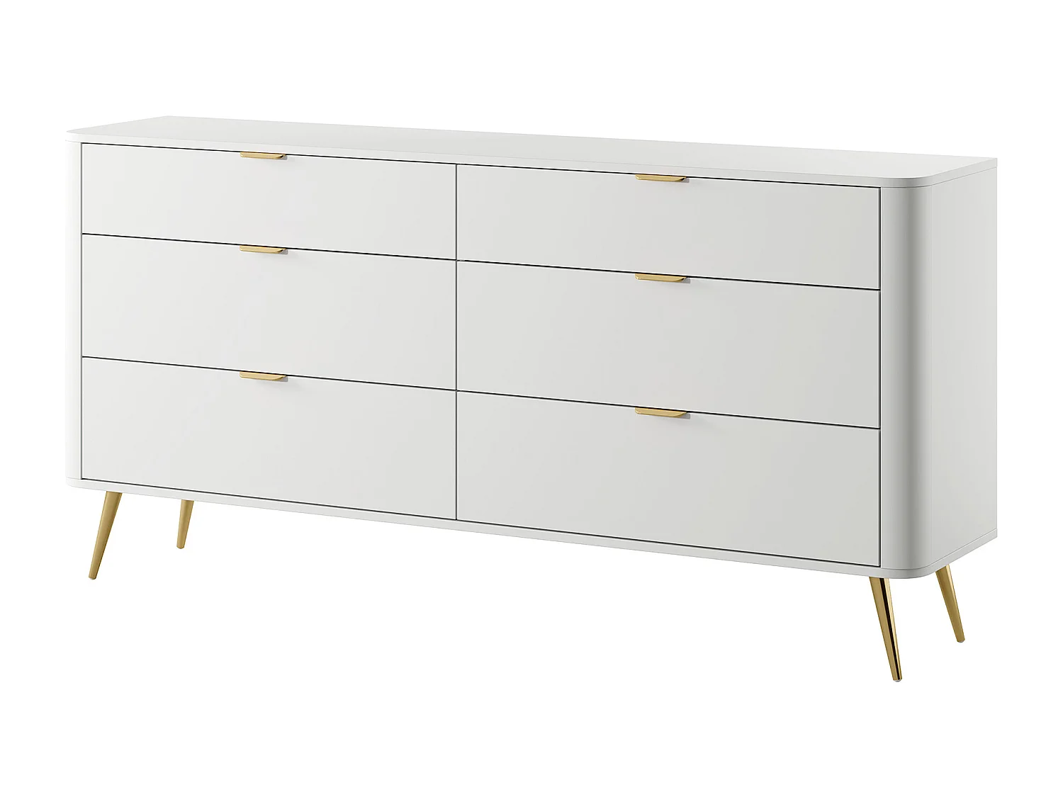 Zesladenkast - 172 cm - wit - OVAAL