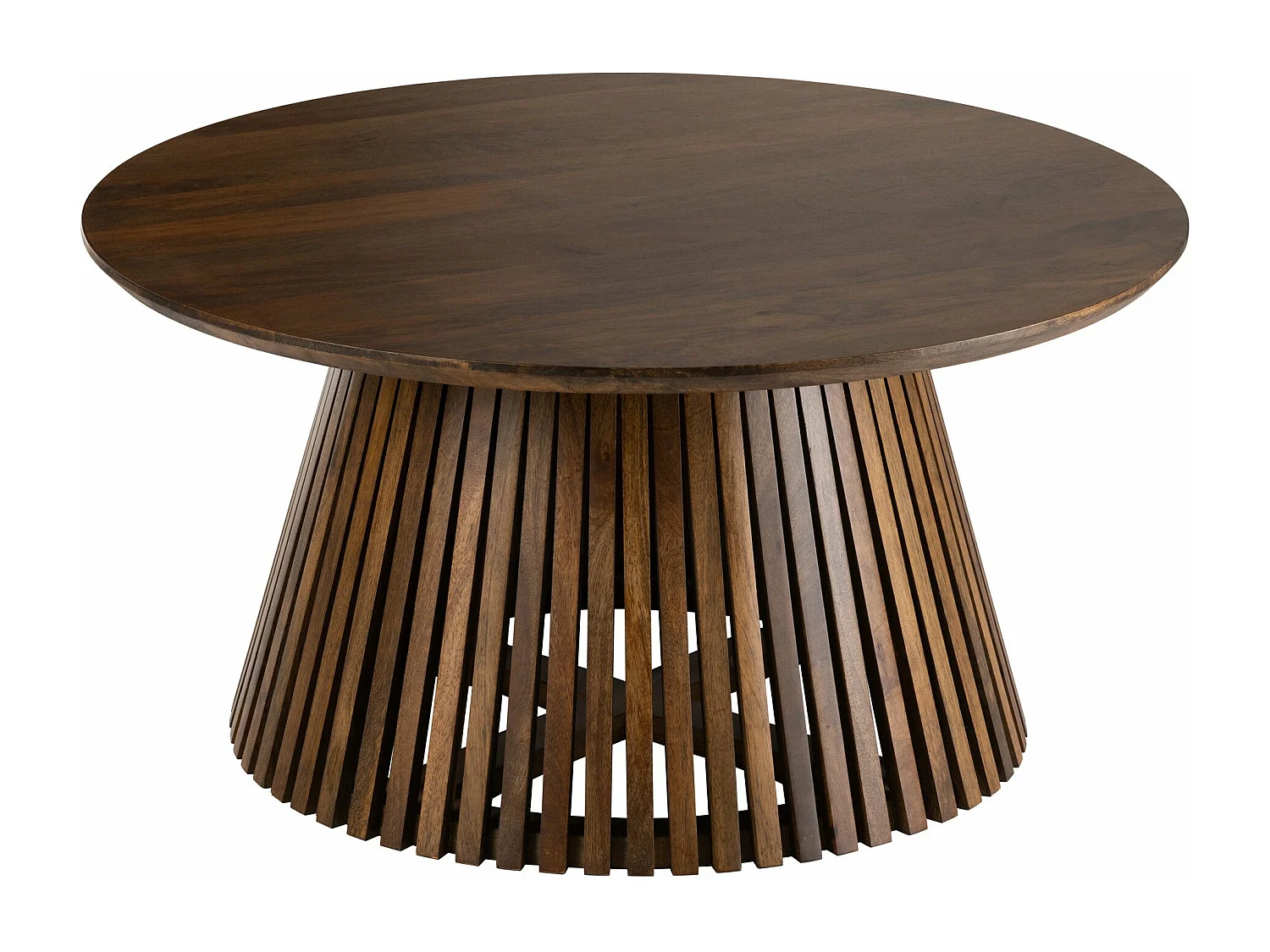 Table Basse Design en Bois "Vincent" 90cm Marron