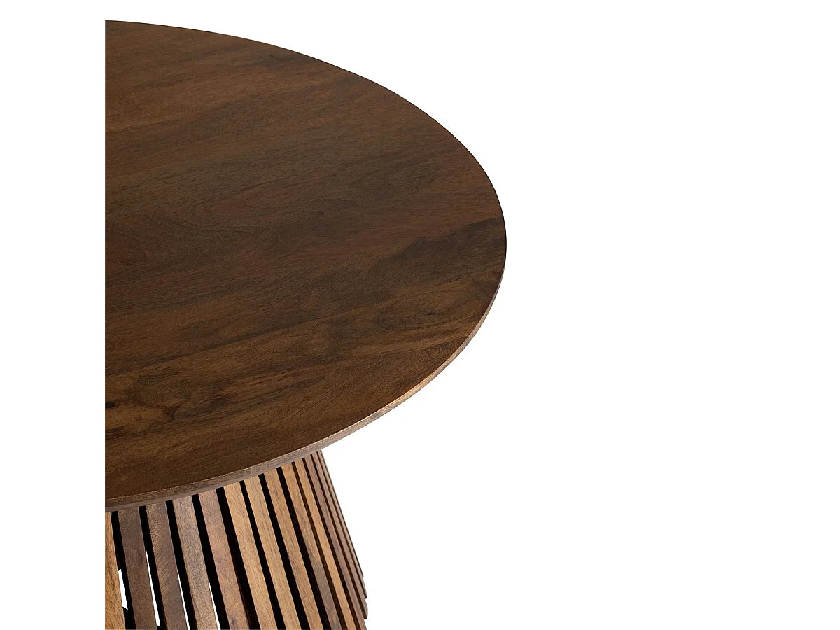 Table Basse Design en Bois "Vincent" 90cm Marron