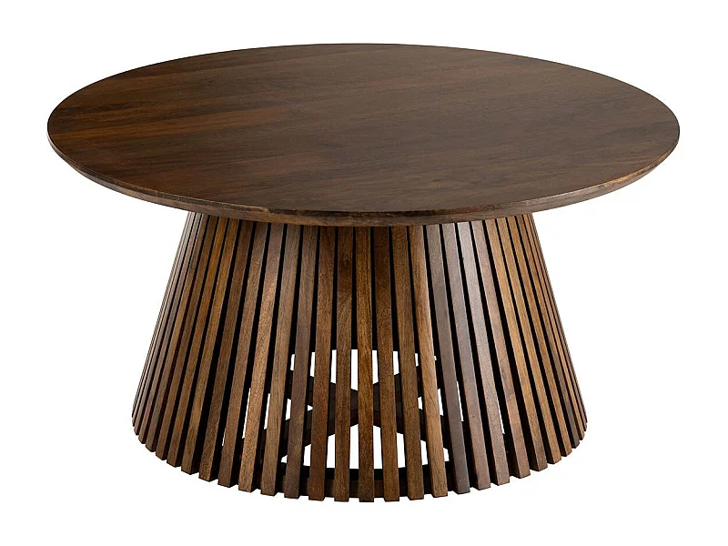 Table Basse Design en Bois "Vincent" 90cm Marron