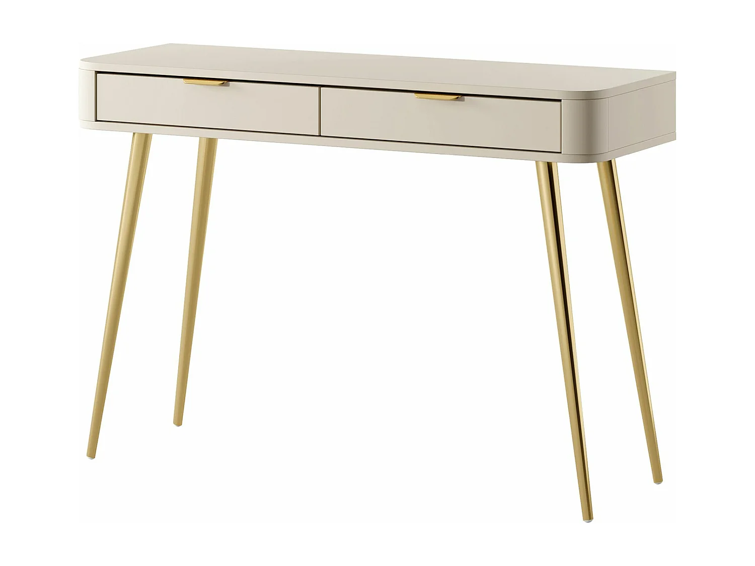 Kaptafel met lades - 112 cm - beige - OVAAL