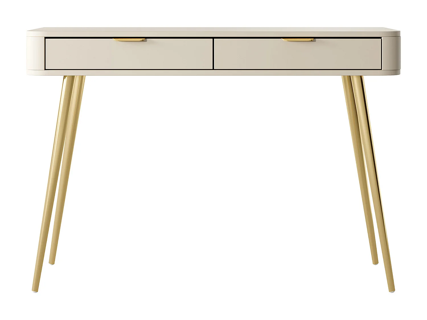 Kaptafel met lades - 112 cm - beige - OVAAL