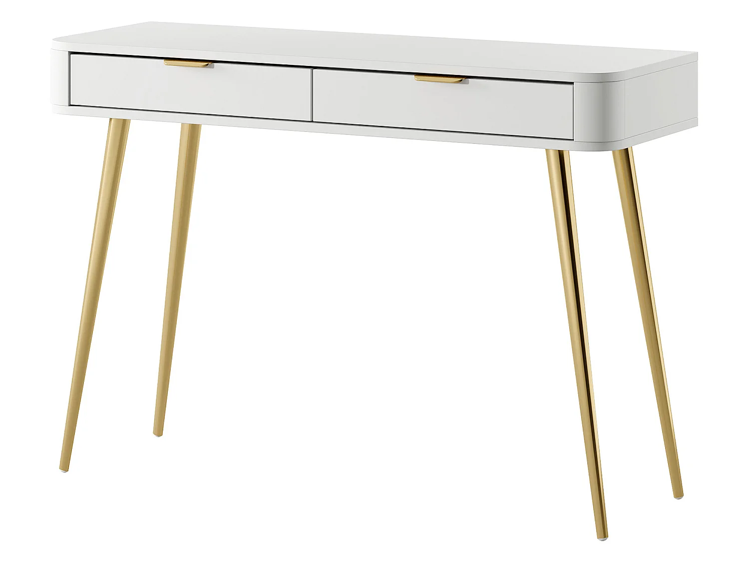 Kaptafel met lades - 112 cm - wit - OVAAL