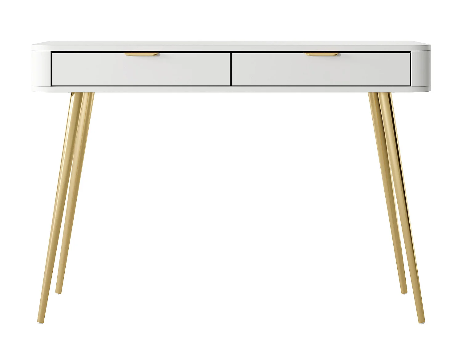 Coiffeuse avec tiroirs - 112 cm - blanc - OVAL