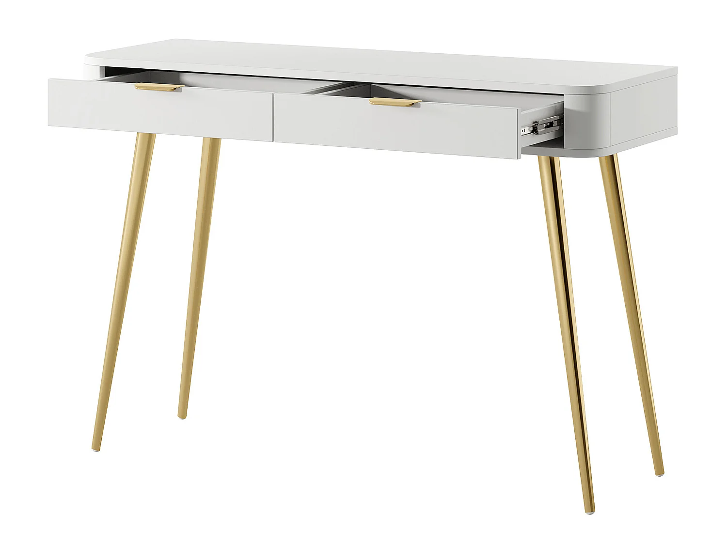 Coiffeuse avec tiroirs - 112 cm - blanc - OVAL