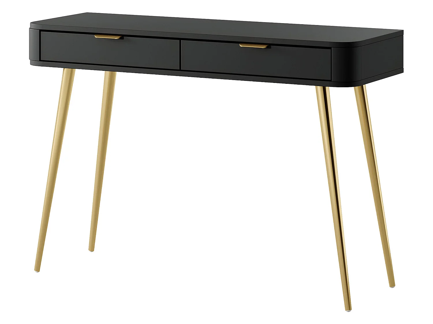 Schminktisch mit 2 Schubladen - 112 cm - Schwarz - OVAL