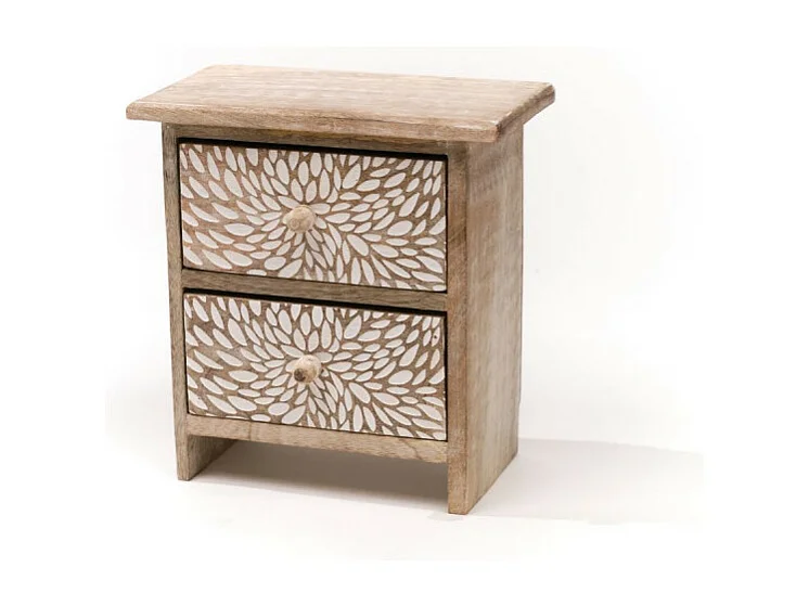 Joyero de madera de mango 20x21x10cm