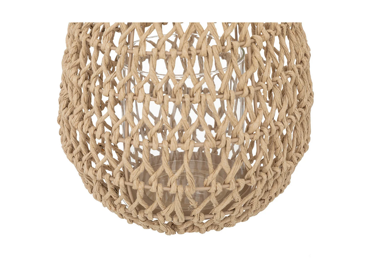 Photophore Design en Métal "Etel" 23cm Beige