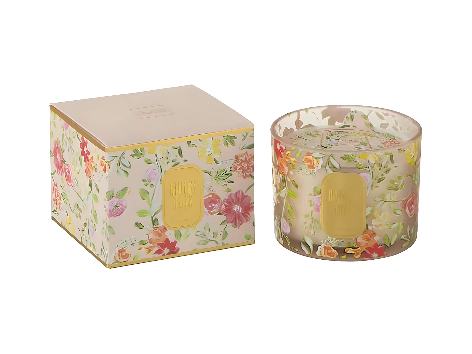 Bougie Parfumée "Happiness Blooms" 10cm Rainbow Reef Rose