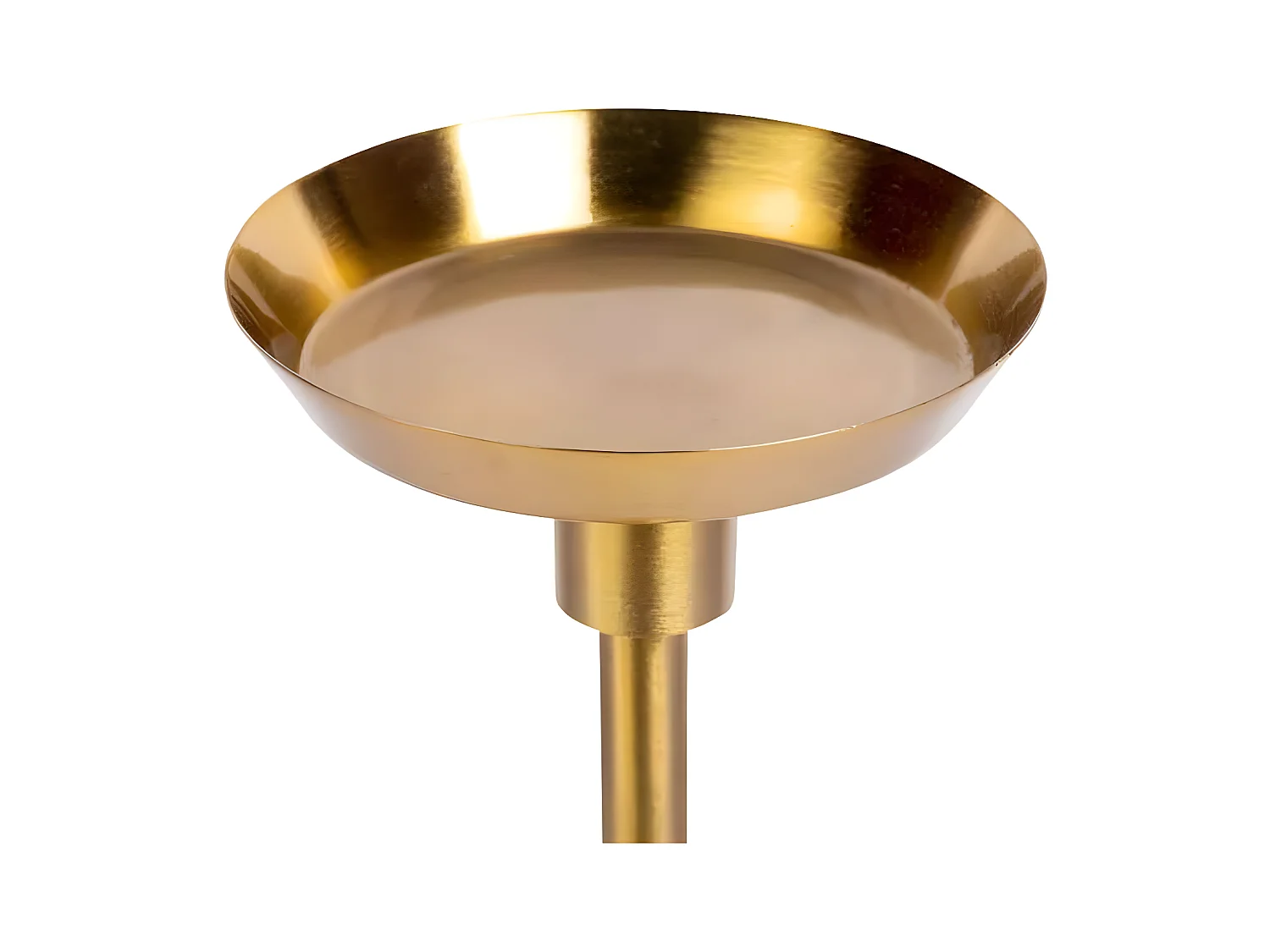 Bougeoir Design en Marbre "Fayya" 30cm Blanc & Or