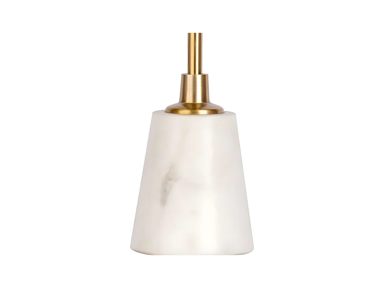 Bougeoir Design en Marbre "Fayya" 30cm Blanc & Or