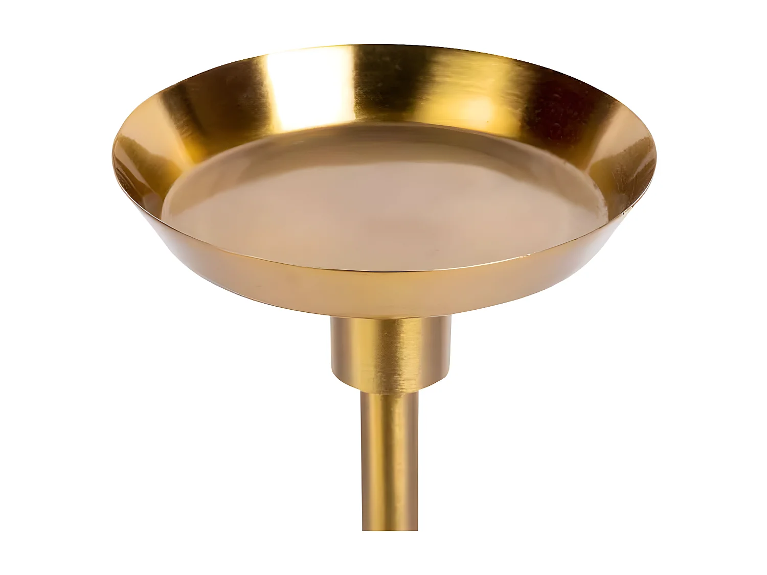 Bougeoir Design en Marbre "Fayya" 30cm Blanc & Or