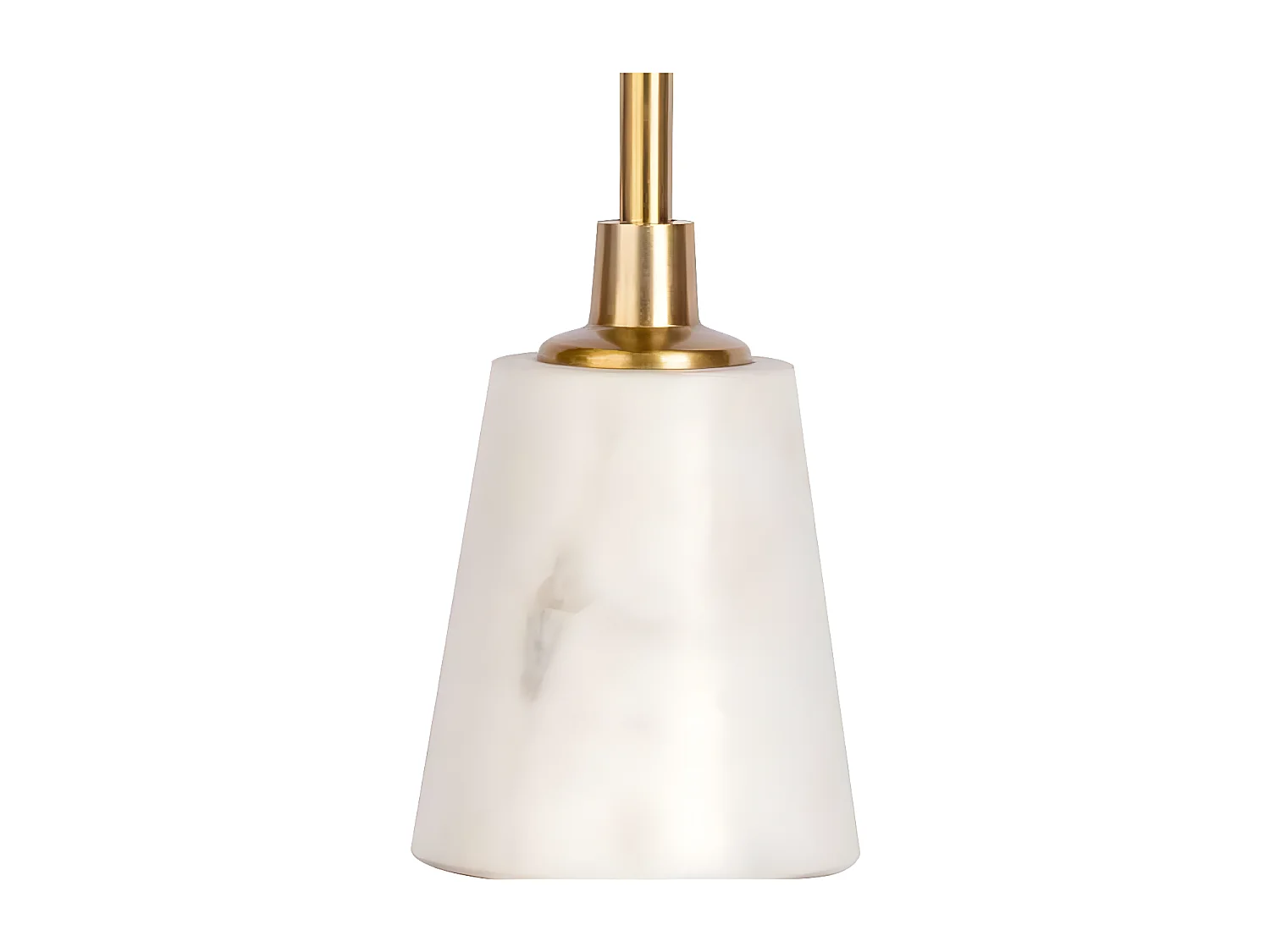 Bougeoir Design en Marbre "Fayya" 30cm Blanc & Or