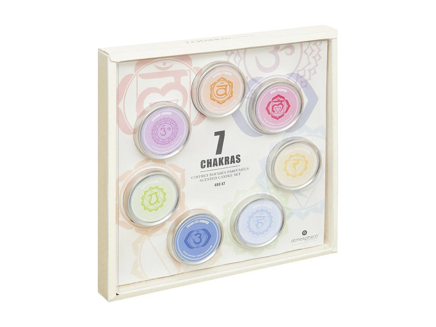 Coffret 7 Bougies Parfumées "Chakra" 26cm Multicolore