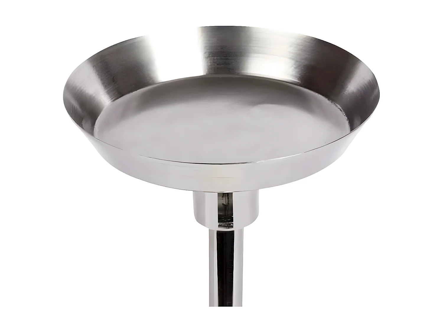 Bougeoir Design en Marbre "Fayya" 30cm Blanc & Argent