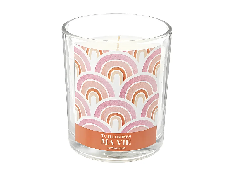 Bougie Parfumée "Jomy" 200g Pivoine Rose