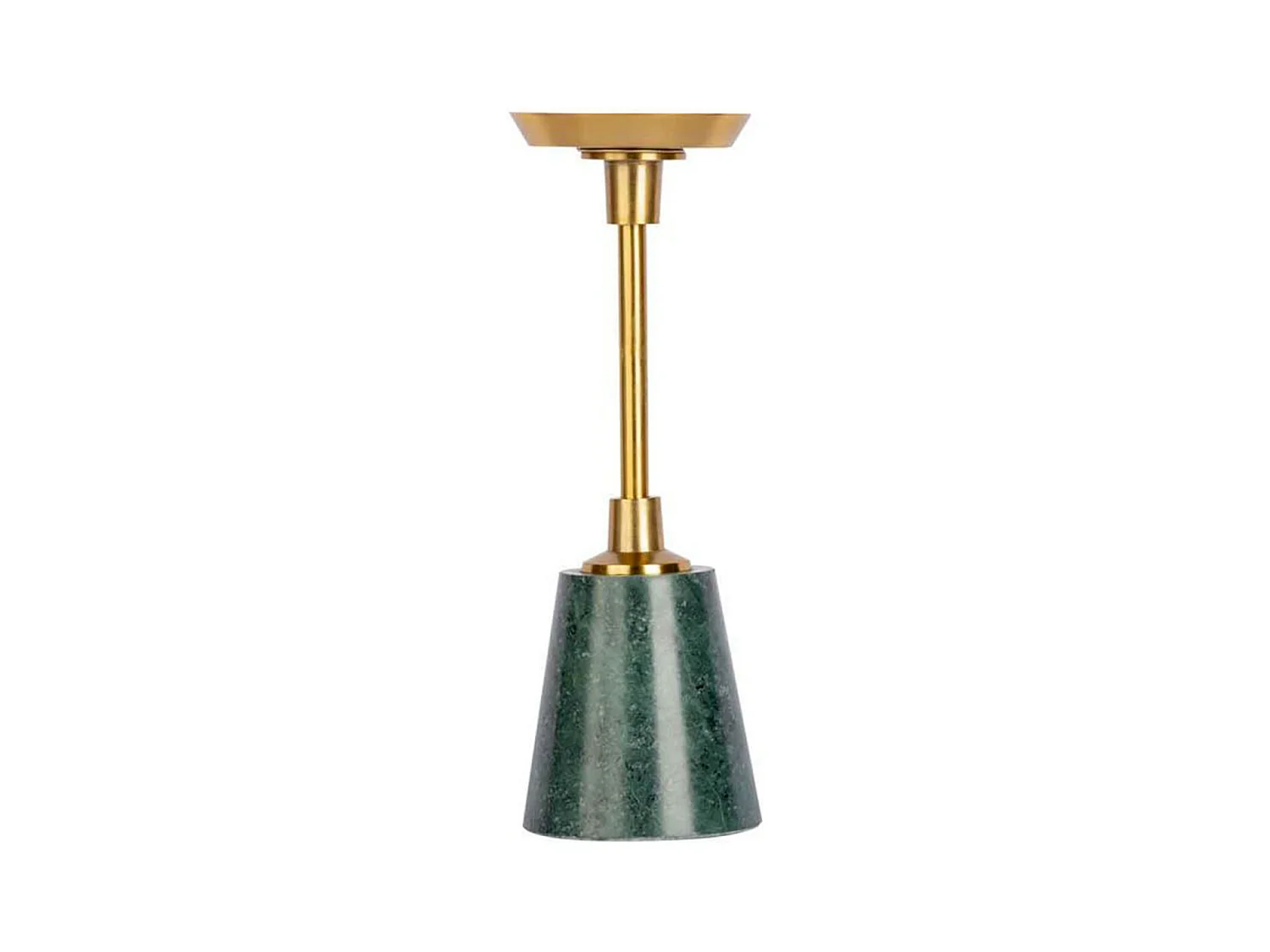 Bougeoir Design en Marbre "Fayya" 30cm Vert & Or