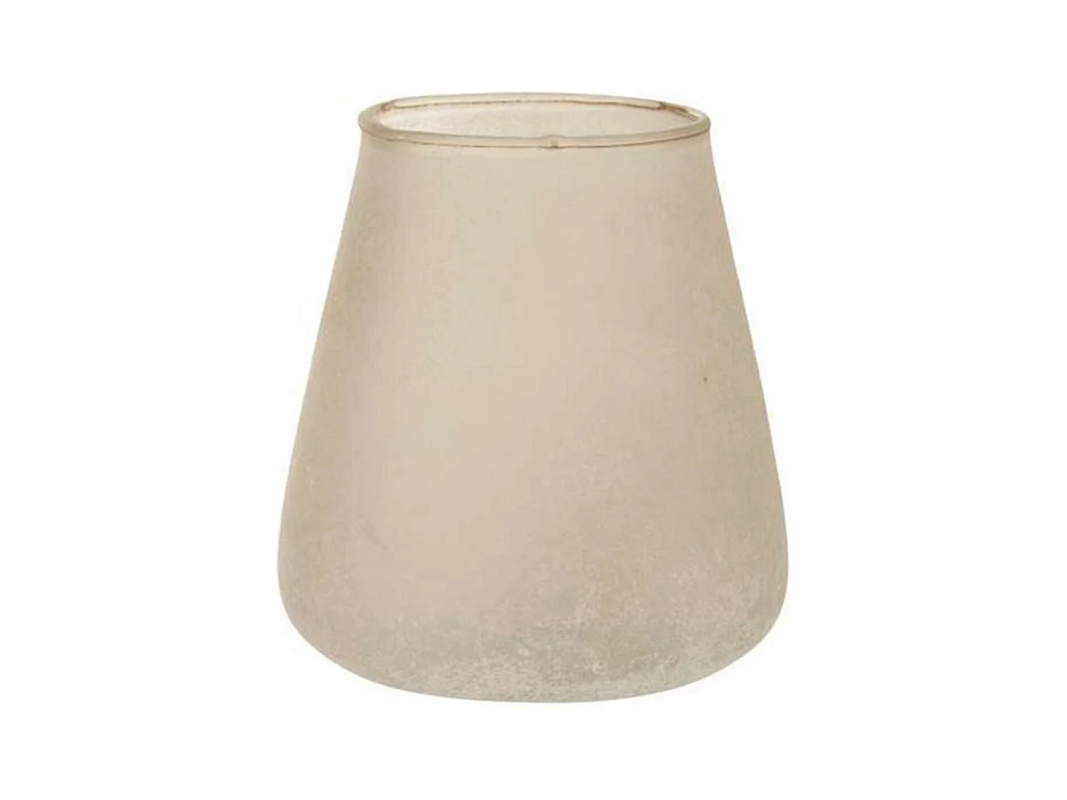 Photophore Design en Verre "Poudré" 16cm Rose