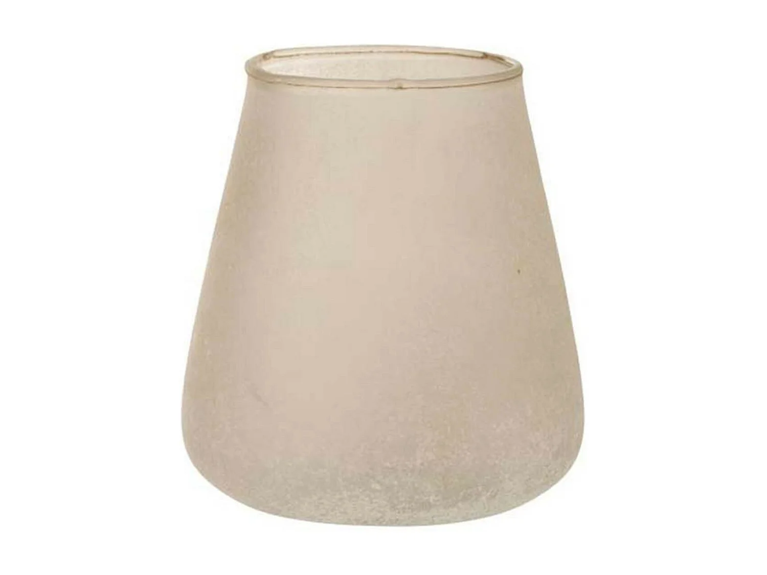 Photophore Design en Verre "Poudré" 16cm Rose