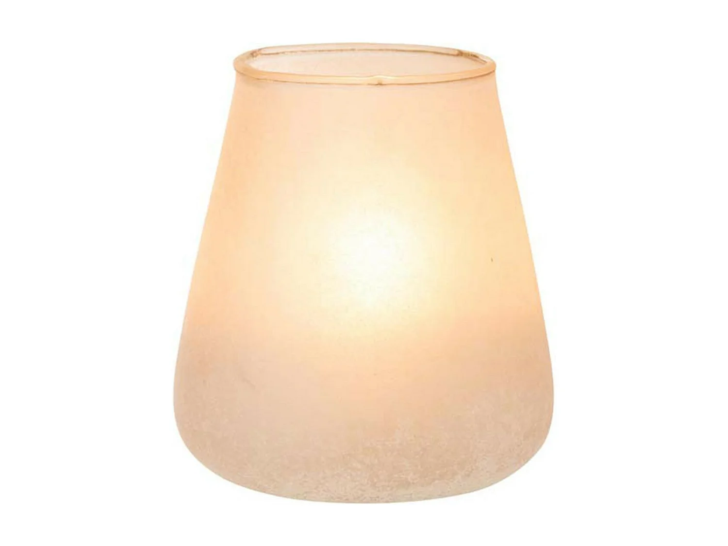 Photophore Design en Verre "Poudré" 16cm Rose