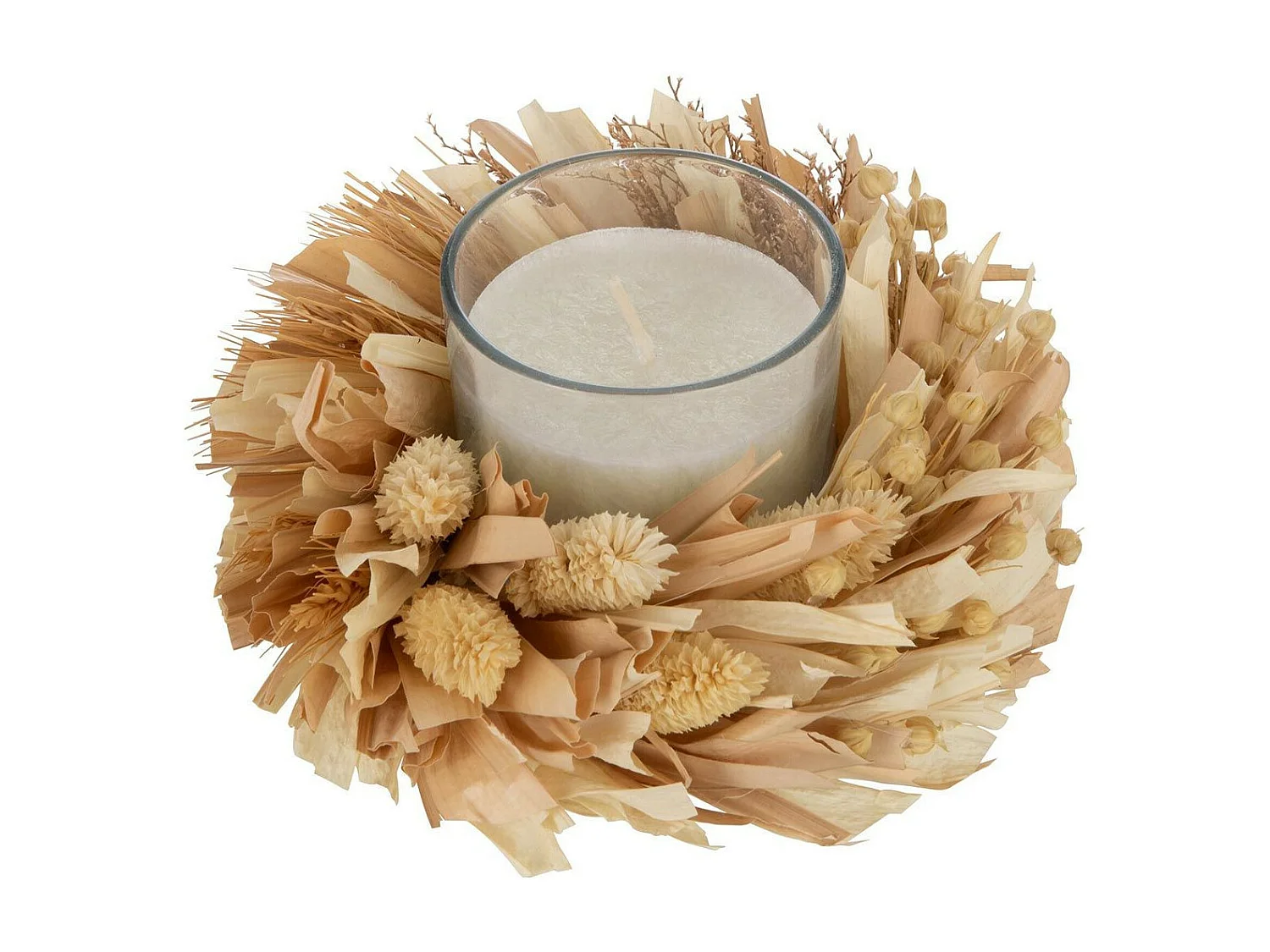 Bougie Parfumée Ronde "Florale" 15cm Musc Blanc