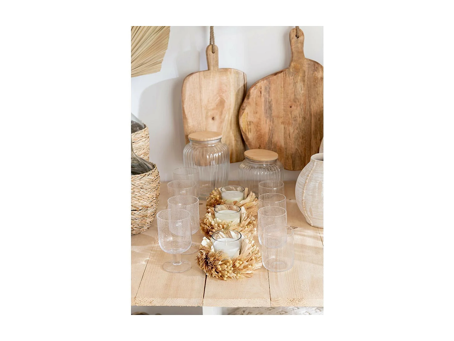 Bougie Parfumée Ronde "Florale" 15cm Musc Blanc