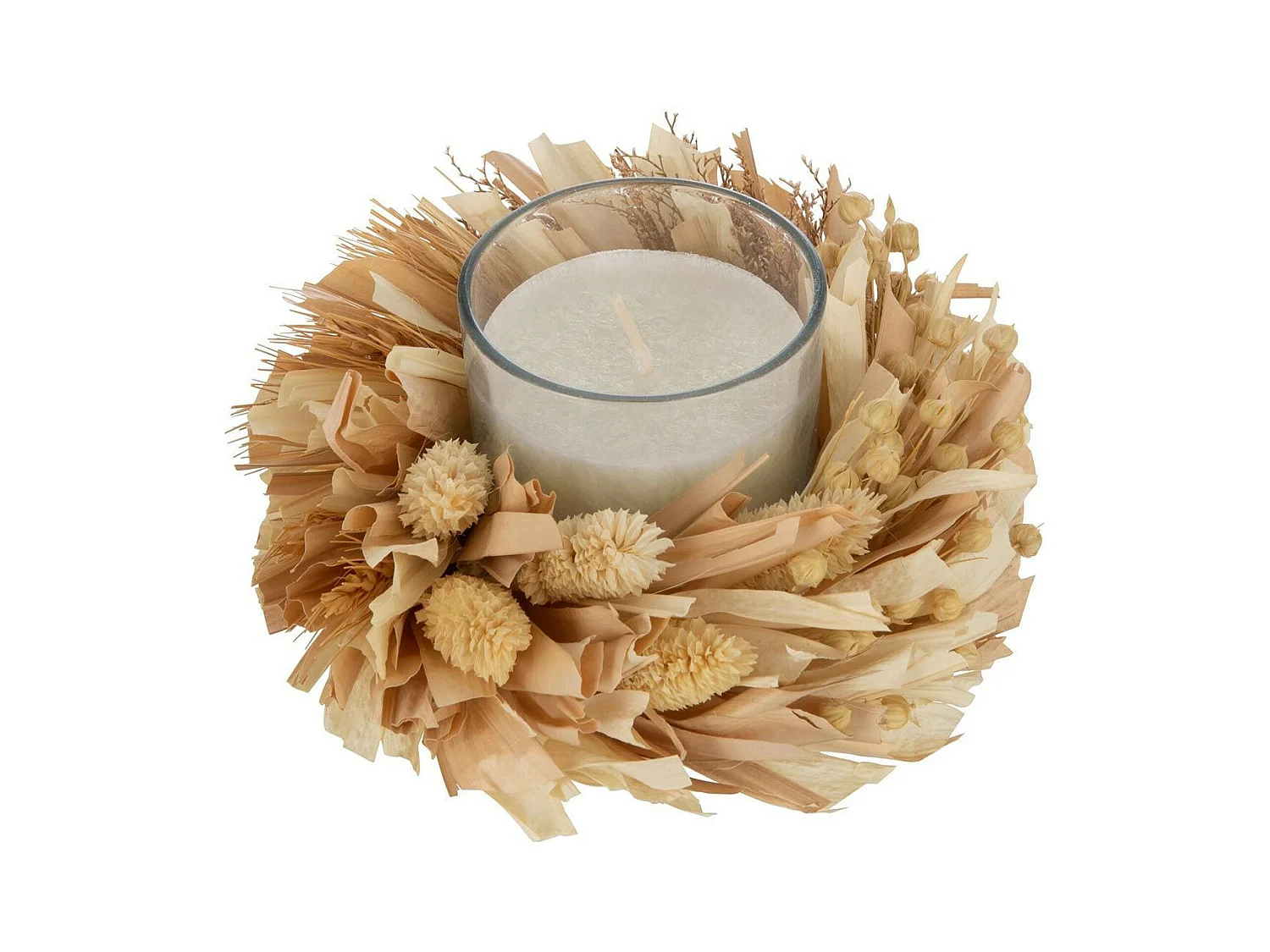 Bougie Parfumée Ronde "Florale" 15cm Musc Blanc
