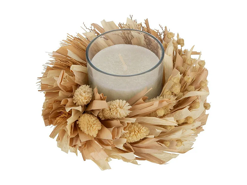 Bougie Parfumée Ronde "Florale" 15cm Musc Blanc