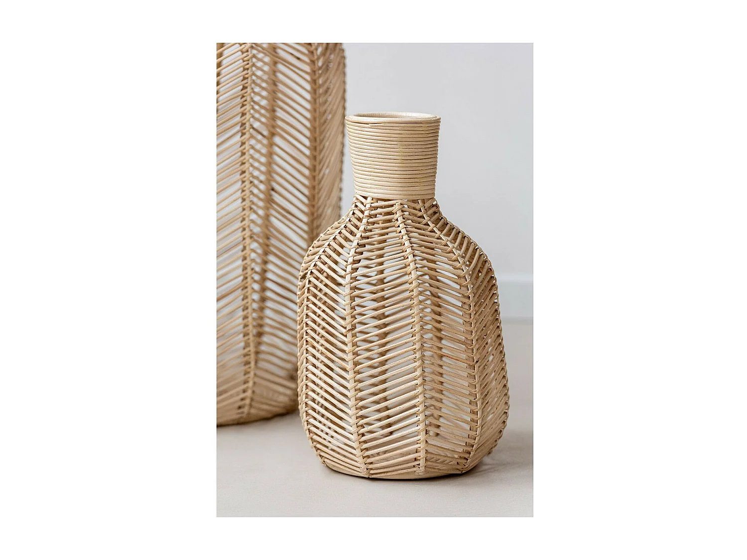 Panier Déco en Raphia "Bouteille" 41cm Naturel