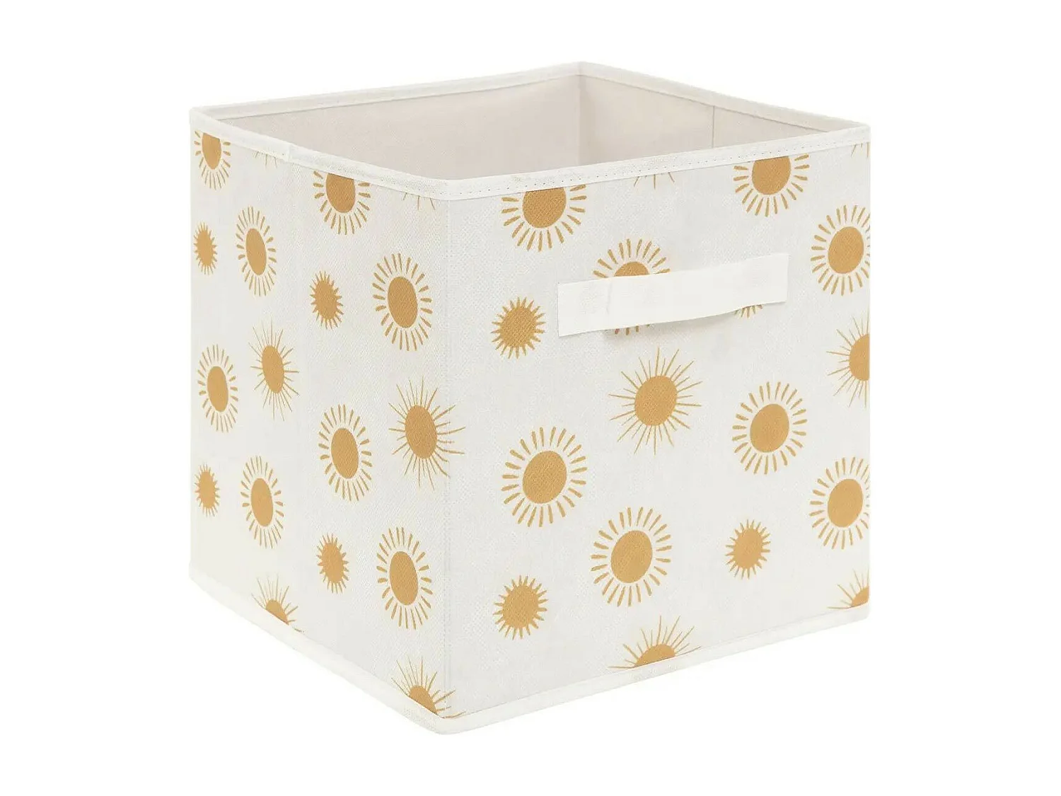 Lot de 2 Boîtes de Rangement "Soleil" 29cm Ocre