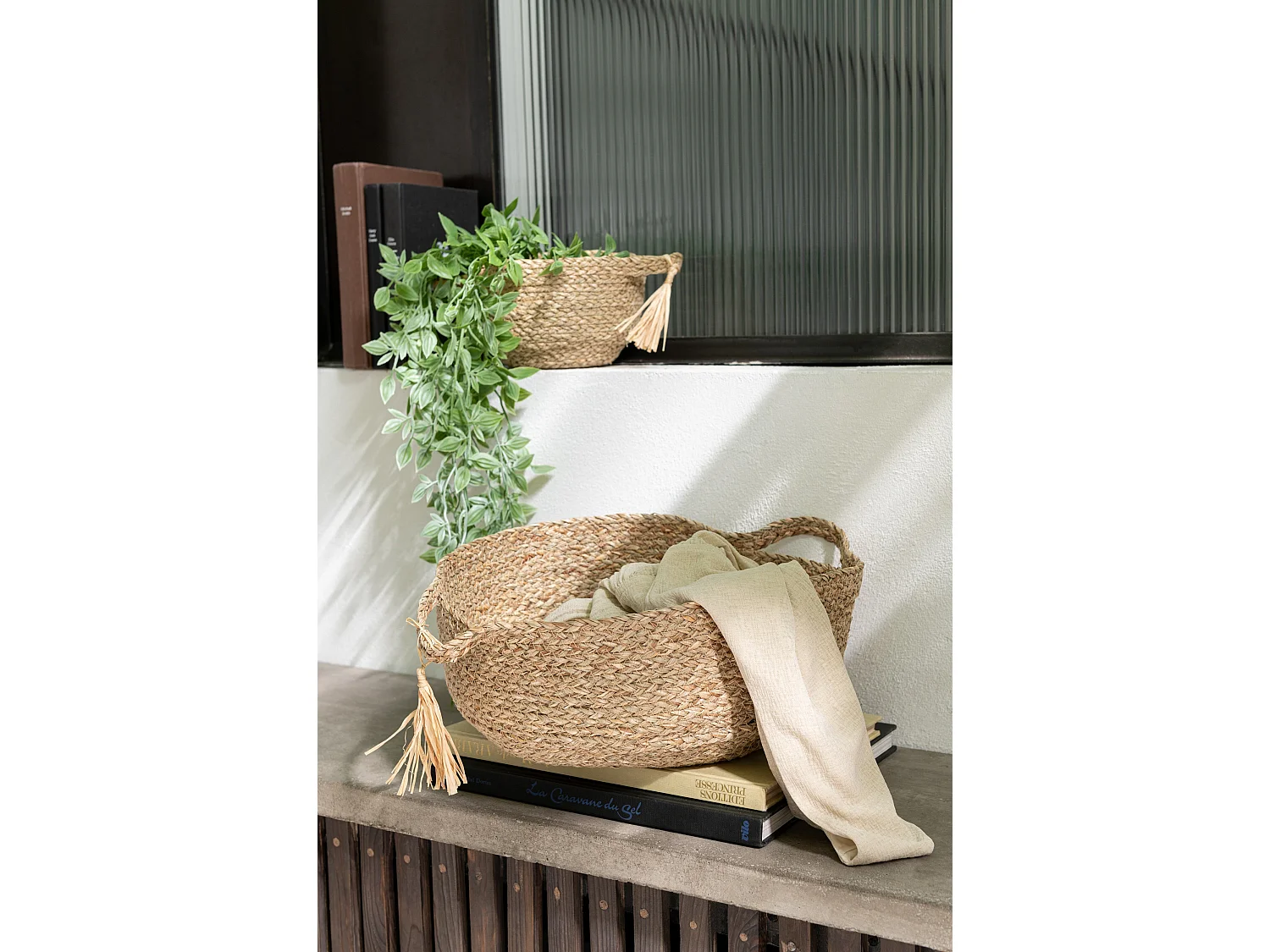 Lot de 3 Paniers de Rangement "Joan" 33cm Naturel