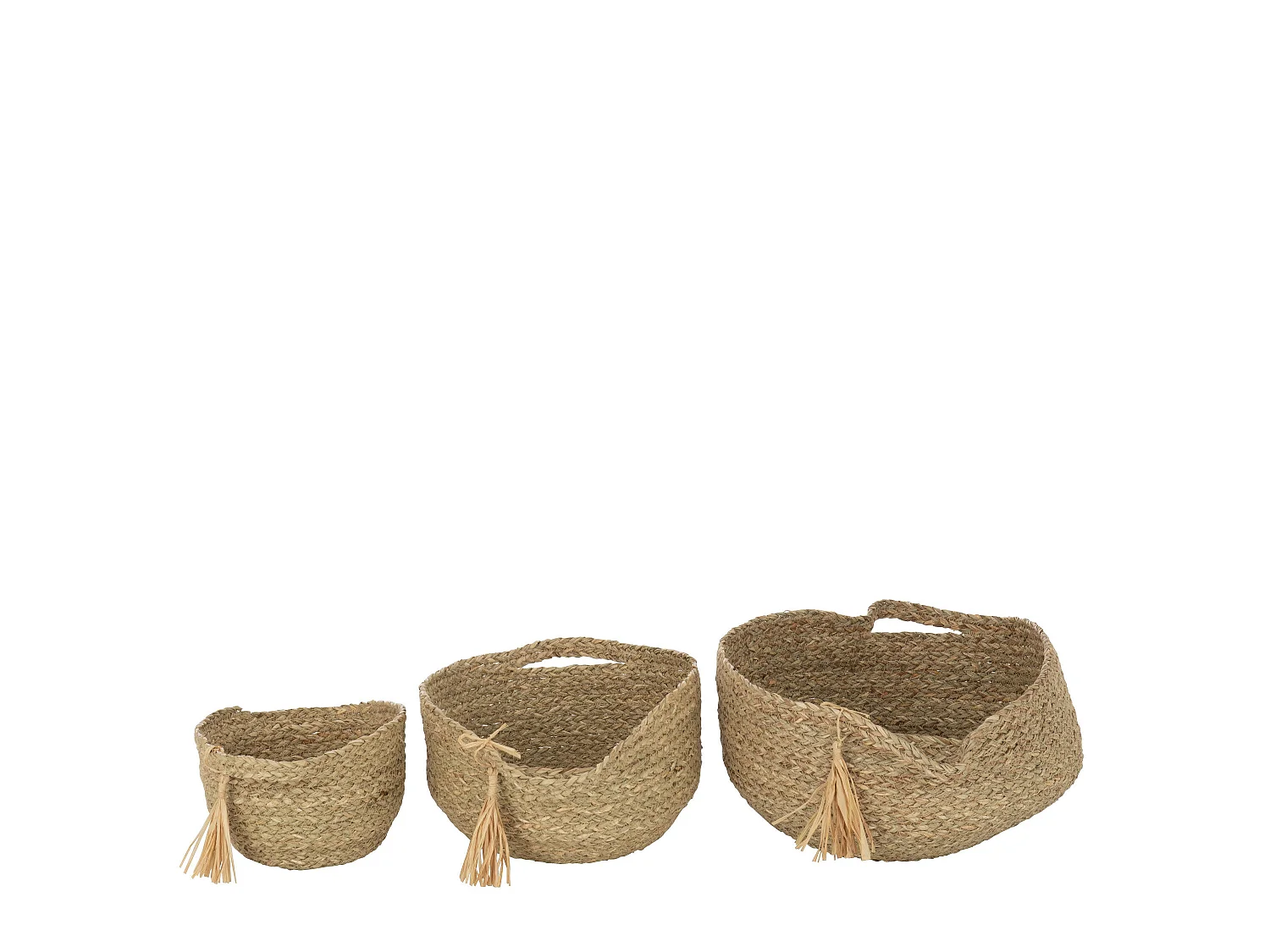 Lot de 3 Paniers de Rangement "Joan" 33cm Naturel