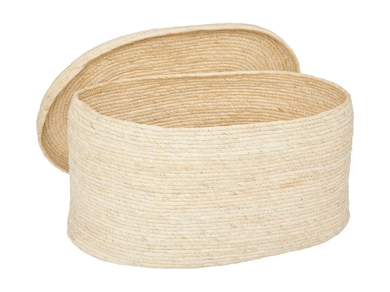 Lot de 2 Paniers de Rangement "Rivi" 50cm Beige