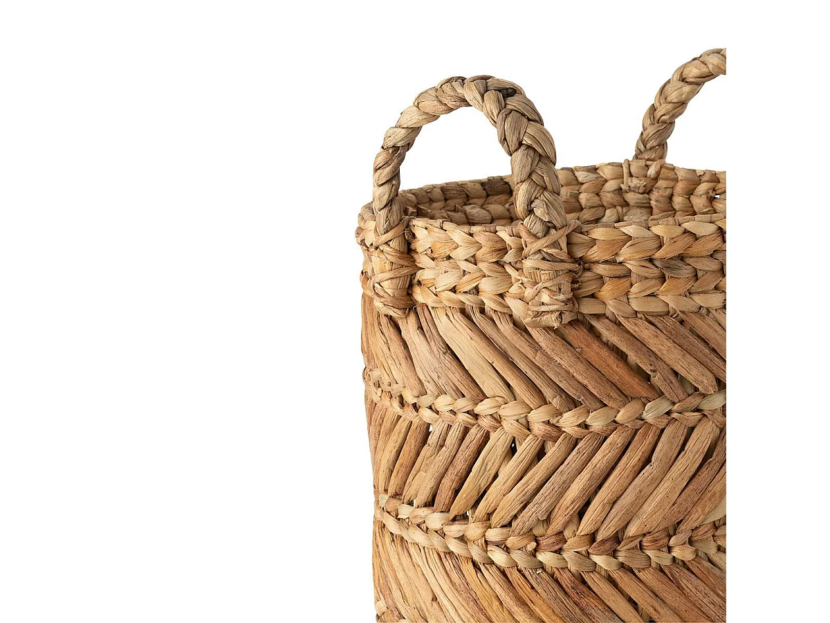 Lot de 3 Paniers de Rangement Tressé "Hollis" 47cm Naturel