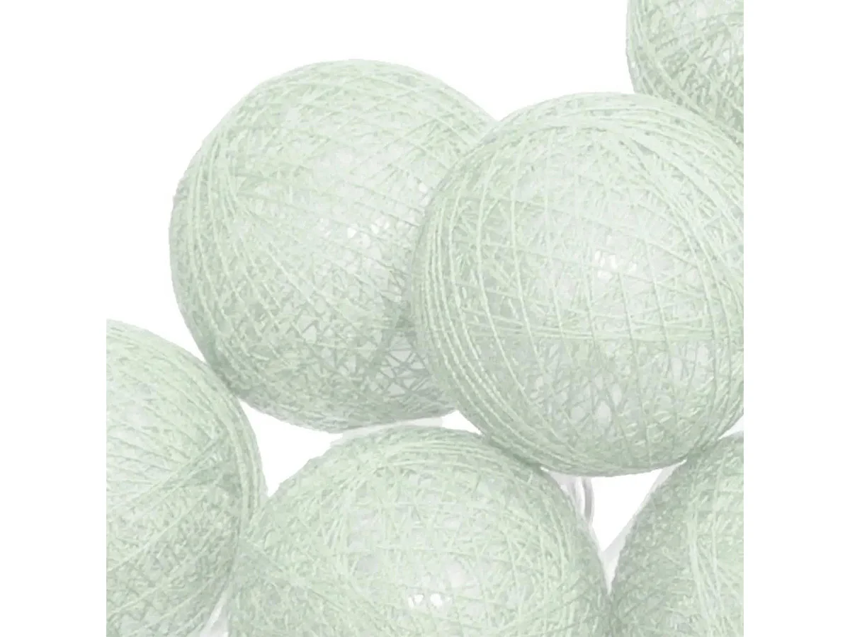 Guirlande Led "16 Mini Boules" 255cm Vert Céladon