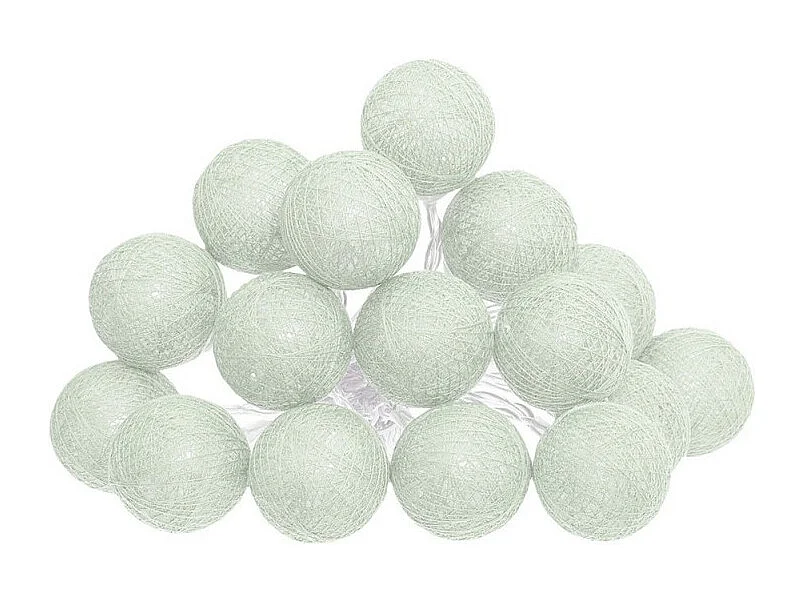 Guirlande Led "16 Mini Boules" 255cm Vert Céladon