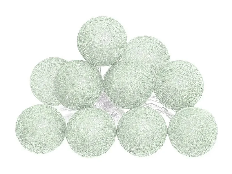 Guirlande Lumineuse Led "10 Boules" 165cm Vert Céladon
