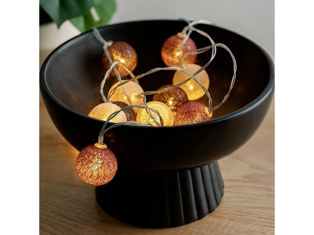 Guirlande Led 16 Boules "Dune" 255cm Multicolore