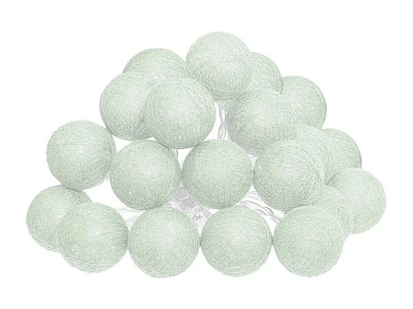 Guirlande Lumineuse Led "20 Boules" 435cm Vert Céladon