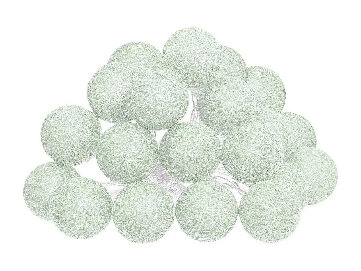 Guirlande Lumineuse Led "20 Boules" 435cm Vert Céladon